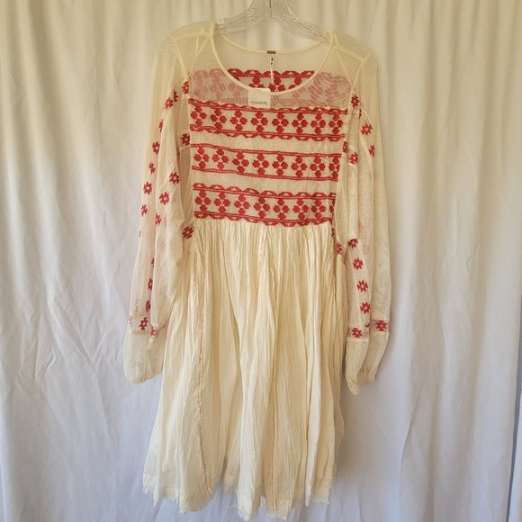 Free People Dresses & Skirts - Free People Embroidered Dress NWT